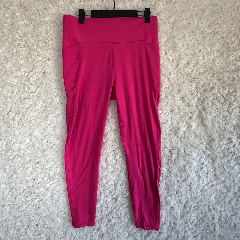 GapFit High Rise Full‎ Length Pink Athletic Leggings Activewear Womens Large L